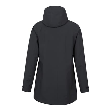 Mountain Warehouse Dames April Lange Waterdichte Jas (Zwart)