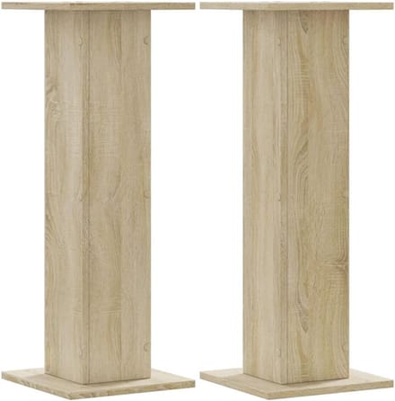 Set van 2 Houten Luidsprekerstandaards 80 cm Hoog - Sonoma Eiken