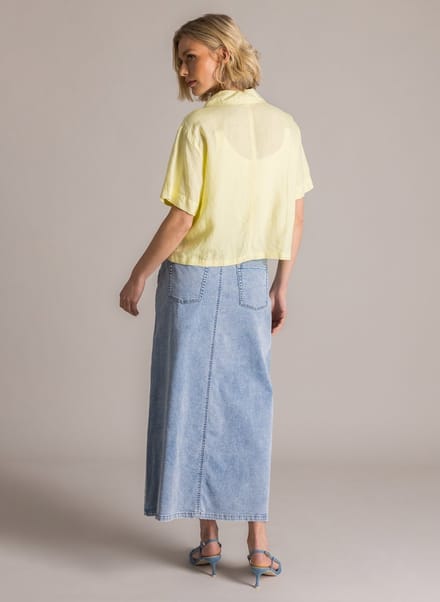 YEST Karinne Tops - Pastel Yellow - maat 44
