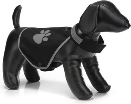 Veiligheidsvest voor de hond. Reflecterend, zwart. Maat M.