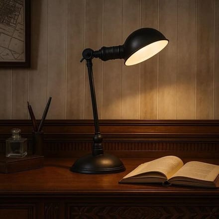 KS Verlichting Bureaulamp Portobello Antiek Zwart