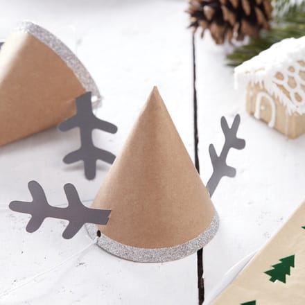 Ginger Ray - Rustic Christmas – Mini Rendier Feesthoeden