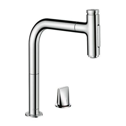 Hansgrohe Metris Select M71 2-hole single lever kitchen mixer 200, pull-out shower, 2jet, sBox 73818000