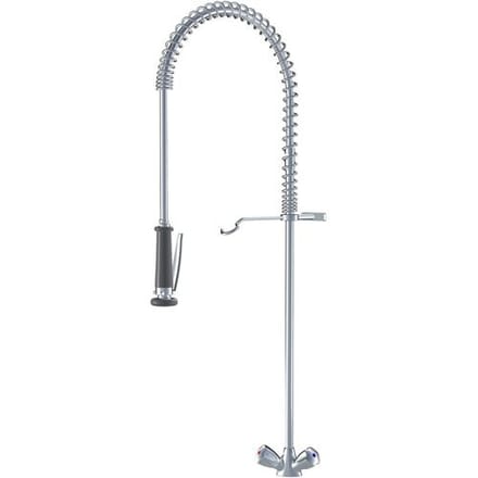 KWC Gastro two-handle sink mixer with dishwashing spray for professional kitchen K.24.41.60.000C06