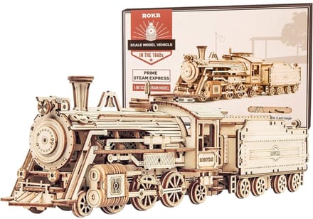 ROBOTIME ROKR Prime Stoom Express Trein 3D Houten Puzzel MC501