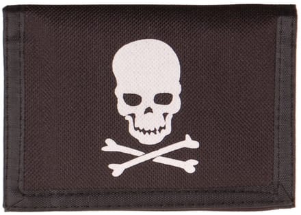 Portemonnee zwart met skull and crossbones