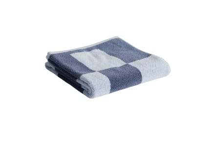 HAY Check Handdoek - steel blue - 50 x 90 cm