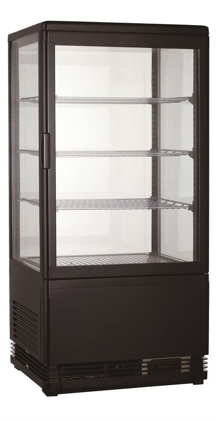 Combisteel Koelvitrine - 68L - Zwart - 0°c/+12°c - 4 Niveaus - 428x386x885mm