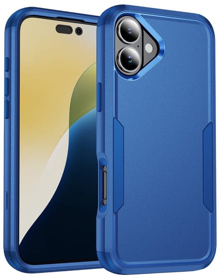 Shockproof Hoesje geschikt voor iPhone 16 Plus - Mobiq Layered Armor Case geschikt voor iPhone 16 Plus