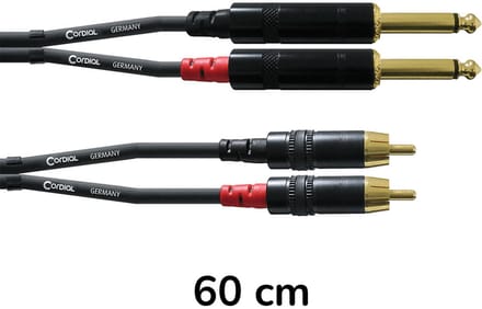 Cordial Cinch-jackkabel 0,6 m Rean stekker CFU 0.6 PC - Audio kabel