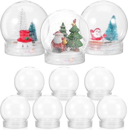 20 Stuks Duidelijke Plastic Sneeuwbollen voor DIY Creaties en Thuisdecoratie van Glas