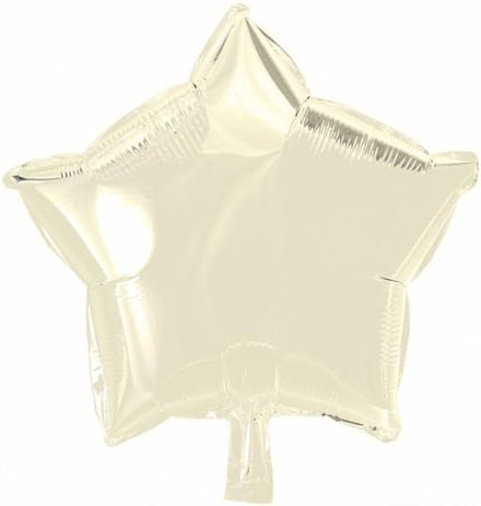 Folieballon ster ivory 45 cm.