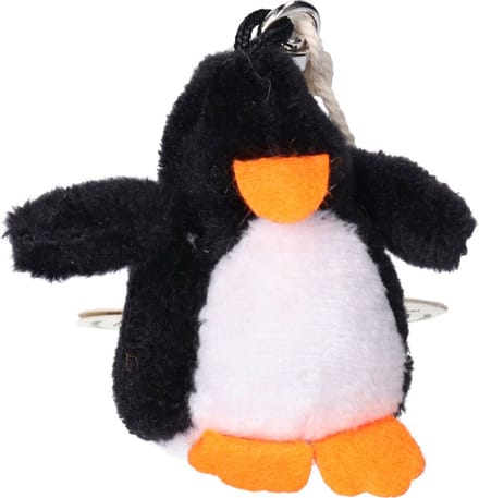 Nature planet pinguin sleutelhanger - 6 cm - Pluche - knuffel - knuffeldieren