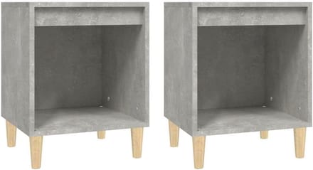 Nachtkastjes Set van 2 Beton Grijs