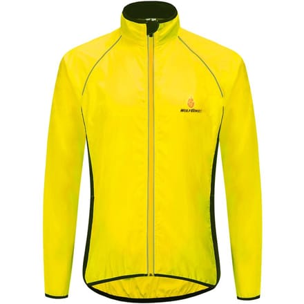 Herenfietsjack Winddicht Waterbestendig Fiets Jersey Tops XXL geel
