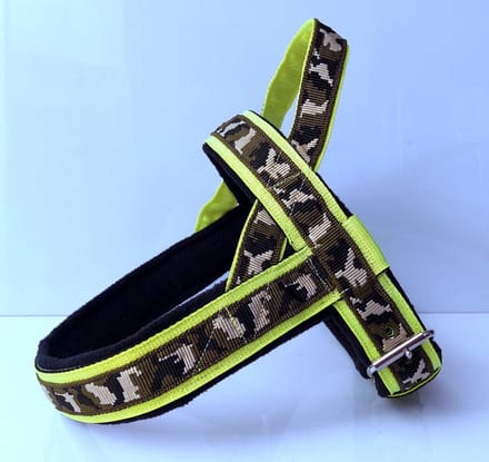 T tuig neon geel camouflage groen anti trek hondentuig