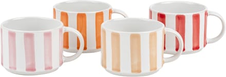Leopold Vienna - Koffiekop Franca - set van 4 - streepdessin