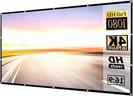 Projectiescherm - Draagbaar Scherm - Thuisbioscoop Creëren - Groot Kijkvlak - 120 inch - Wit