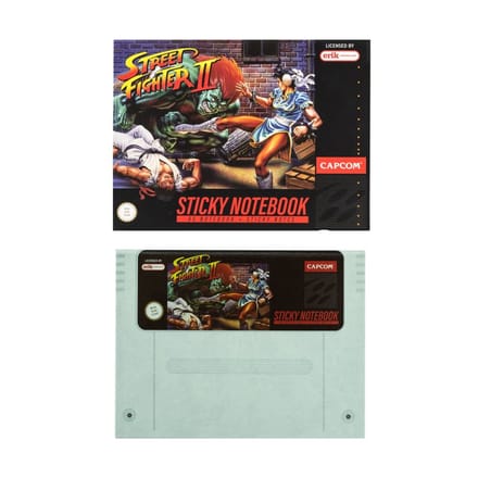 Street Fighter A5 Notebook – Premium Notitieboek met 9 Sticky Notes, Stickers & Cartridge Cover