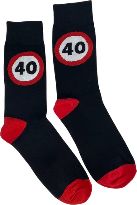 Sokken 40 Jaar – Grappige Verjaardag Versiering & Cadeau – Maat 42-46 – 3BMT®