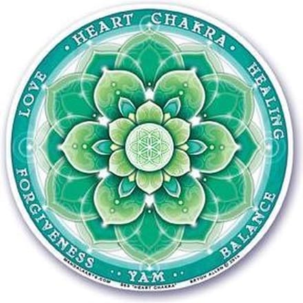 Raamsticker 4e chakra - 10.5 cm