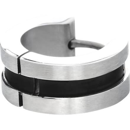 etNox Black Stripe Unisex Oorbel - Neutraal - Standard