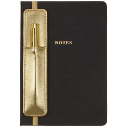 Eccolo notitieboek - met pen en houder - Black - lijn - ca.15x20cm - EC-D457D