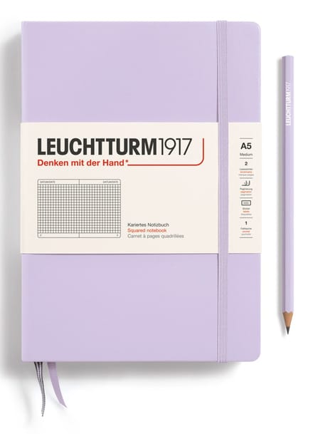 Leuchtturm1917 Notitieboek Medium Smooth Colors Lilac Geruit