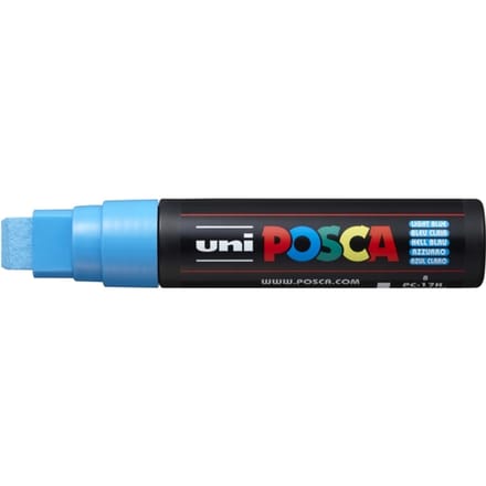 Paintmarker Uni POSCA PC17K extra breed rechthoek lichtblauw