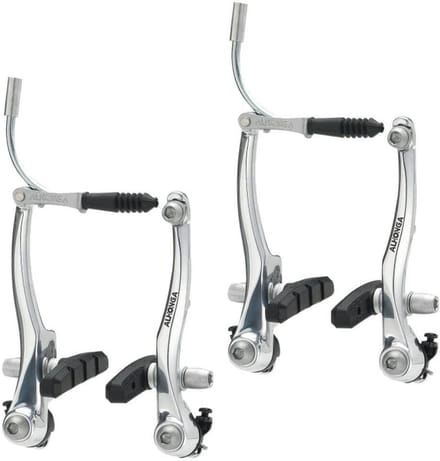 Remklauw V-rem - Fietsrem Onderdeel - Veilig Fietsen - Aluminium Constructie - 22-37mm - Zilver
