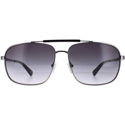 Guess GU5210 08B glanzend gunmetal smoke gradient zonnebril