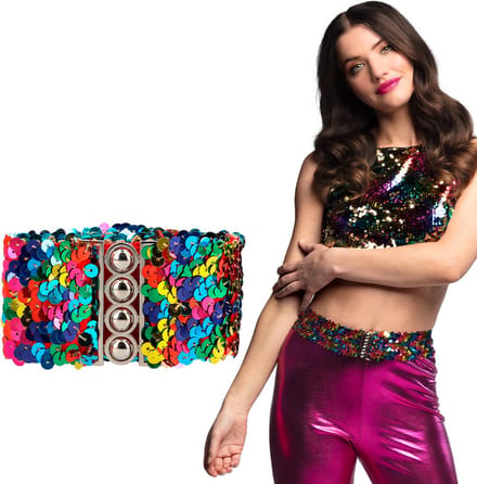 Boland - Riem Pailletten regenboog Multi - Volwassenen - Vrouwen - -