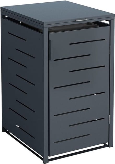 IVOL Kliko ombouw Antraciet Design 68x80x116 cm - Containerberging 1 container - RVS en Staal Containerombouw