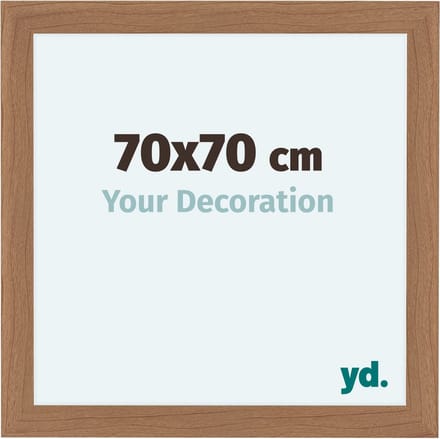 Your Decoration - Fotolijst 70x70 cm - MDF - Notenhout Licht - Como