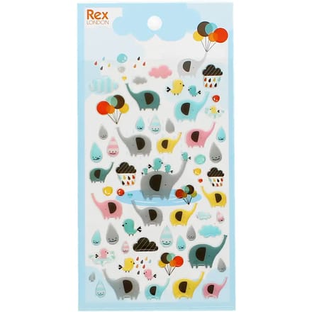 3D-stickers Rex London Elephant Rain Party