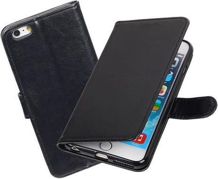 BestCases.nl Zwart Portemonnee booktype hoesje Apple iPhone 6 Plus / 6s Plus