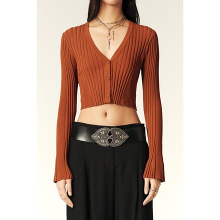 BA&SH Cardigan Pusha Ecureuil Taglia: M | Maglie a manica lunga Outlet | Donna