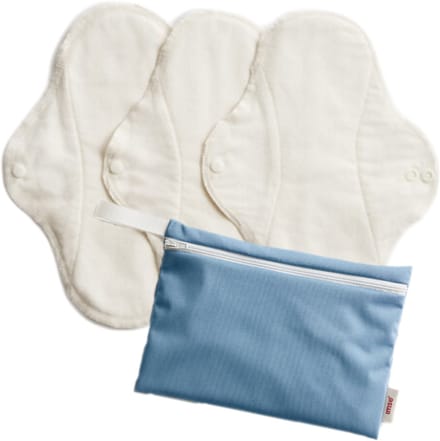 ImseVimse wasbaar maandverband Normaal/dagverband met wetbag - wit - 3 stuks