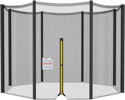 Trampoline Veiligheidsnet - Vervangend Net - Trampoline Gebruik - UV-Bestendig Scheurvast - 244cm - 427cm - Zwart