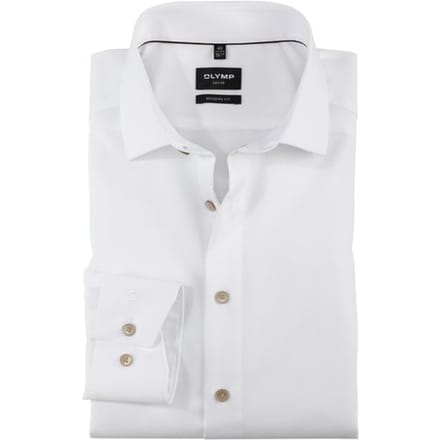 OLYMP Luxor Overhemd, Modern Fit, Global Kent, Wit