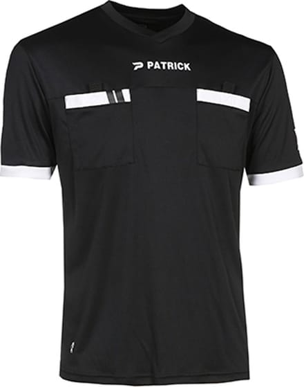 Patrick Scheidsrechtersshirt Korte Mouw Heren - Zwart | Maat: S