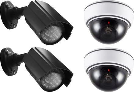 Alecto DC-KIT - Dummy Camera's 4 stuks - Diefstal Preventie set met binnen- en buitencamera's en stickers