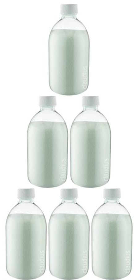 Scrubzout Eucalyptus - 650 gram - Fles met witte dop - set van 6 stuks - Hydraterende Lichaamsscrub