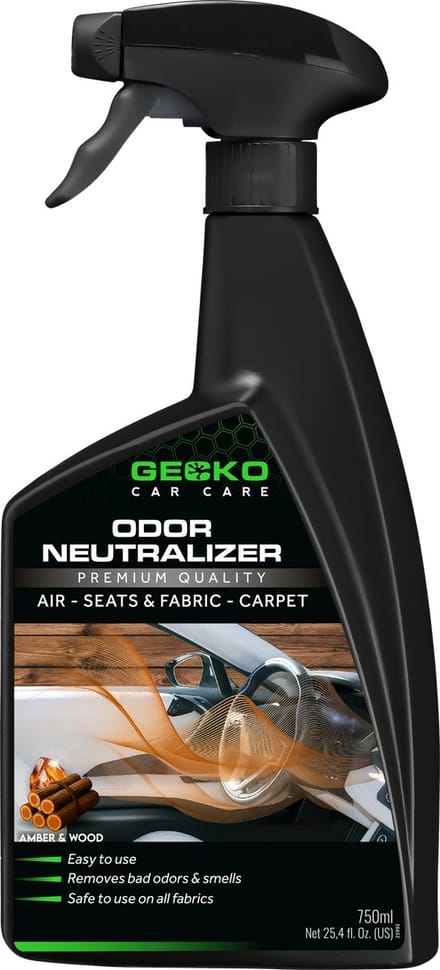Gecko car care odor neutralizer amber & wood 750ml