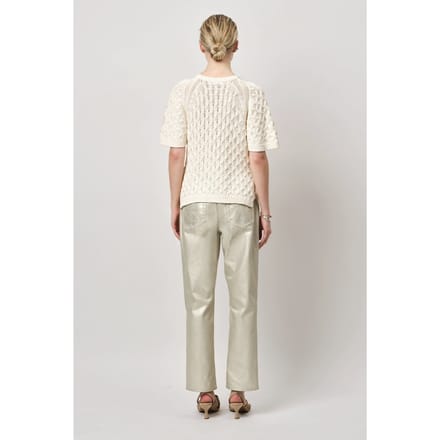 Dante6 Jaye Fancy Knitted Cable Top Butter Cream Größe: M | Pullover Outlet | Damen | Weiß