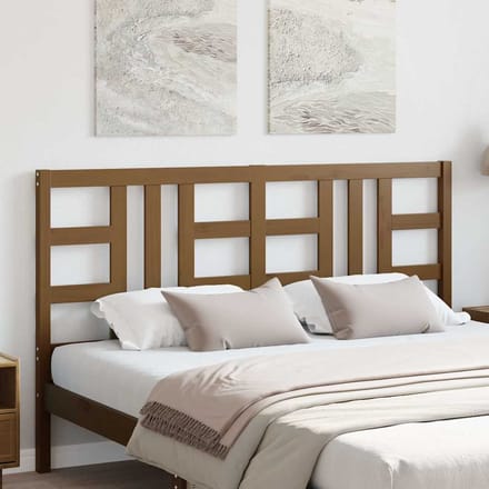 vidaXL - Hoofdbord - 146x4x100 - cm - massief - grenenhout - honingbruin