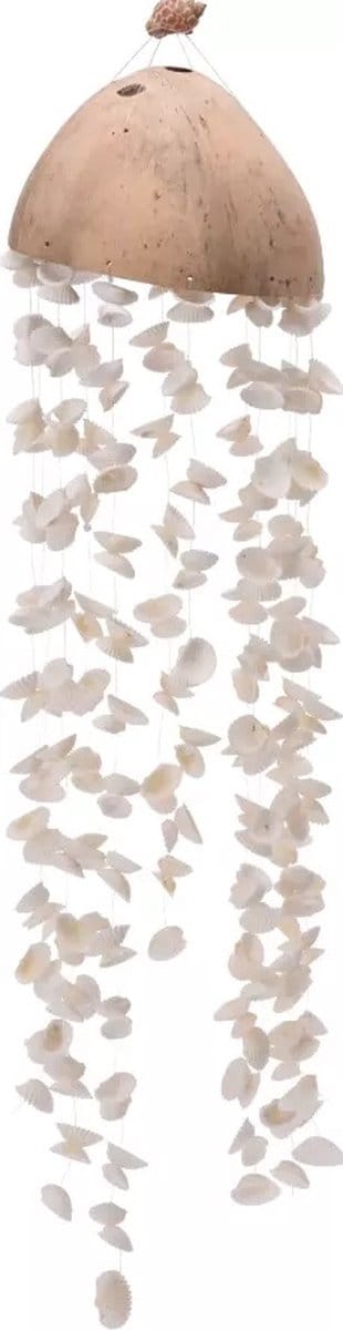 Home & Styling mobiel/windgong met schelpen - H60cm