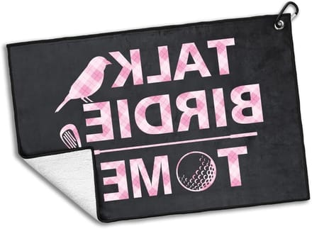 Golfhanddoek - Golfdoek Golfaccessoire - Golfen - Grappige Opdruk - 60x40 cm - Zwart