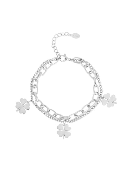 Lucky - Klaver - Bedelarmband - Zilver - Dames - Cadeau - Sieraden