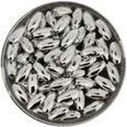 0801-08914 Parels ovaal zilverkleurig metallic 4x8 mm